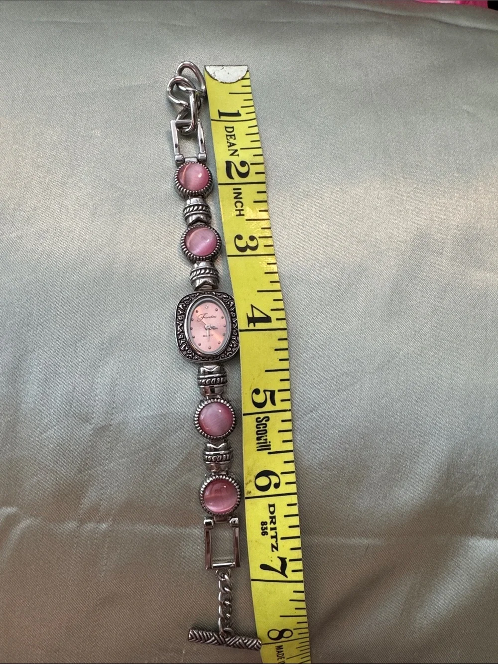 Fondini Silver-Tone Chain Bracelet Watch.